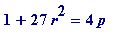 1+27*r^2 = 4*p